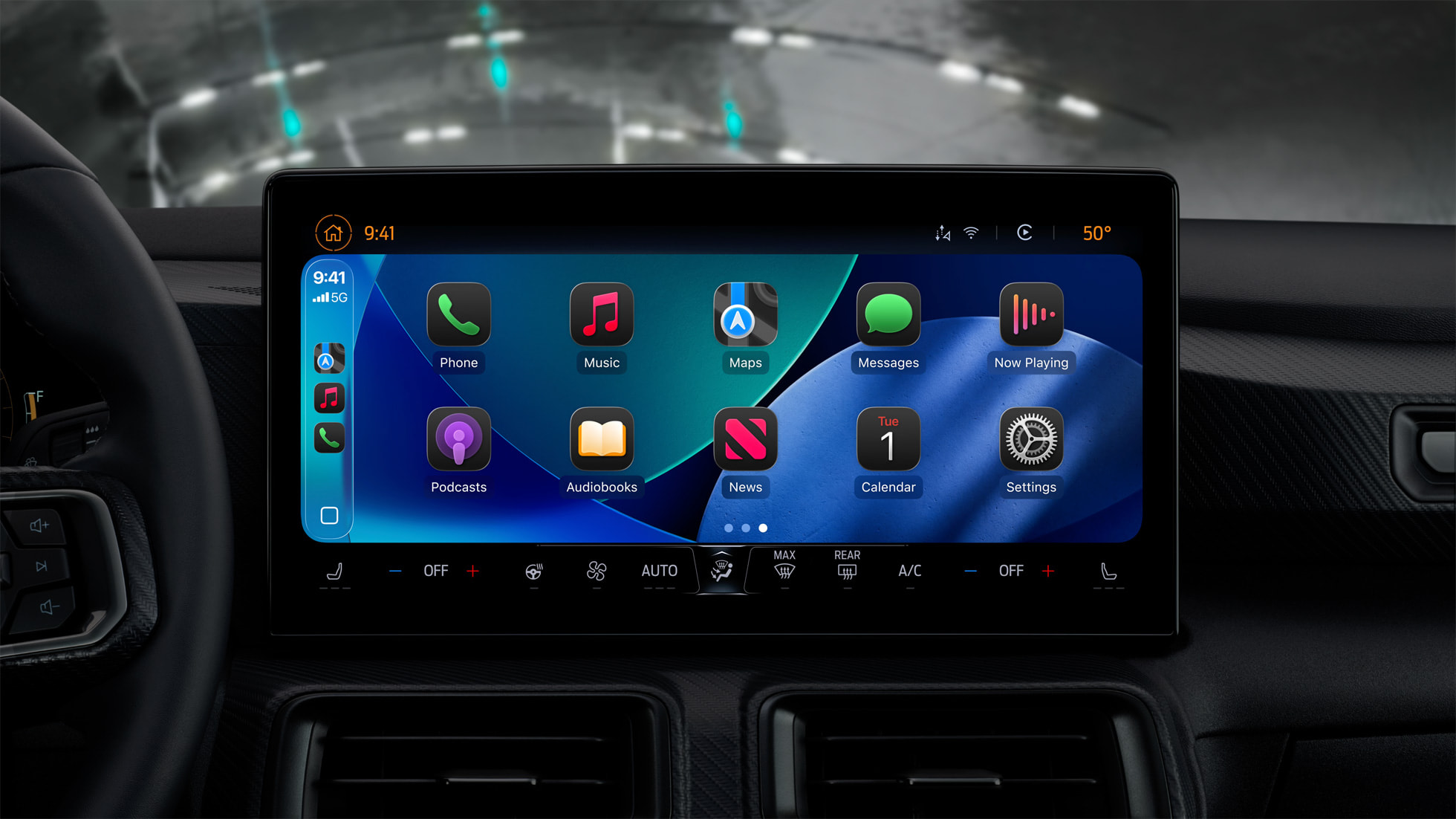 CarPlay Liquid Glass Dark